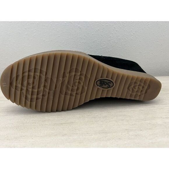 SOFFT AQUA Boots 11 SIRI Wedge Bootie Sneaker Ruching Suede Zip Waterproof NEW - Picture 10 of 16